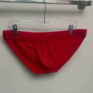 Vibrant Red Men's Briefs
